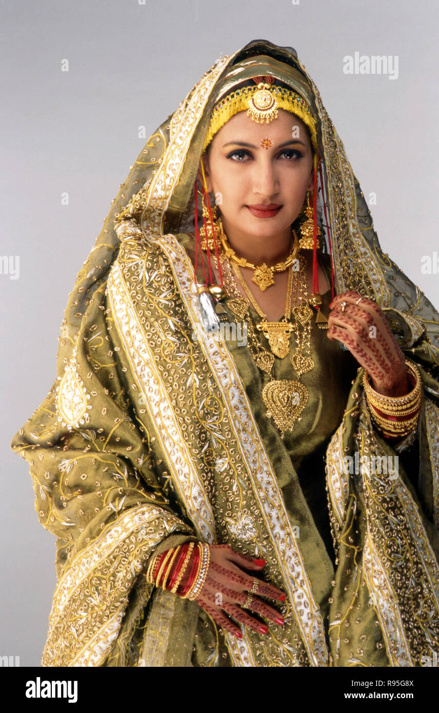 Mariage Mariage mariée en cachemire, robe Cachemire, l'Inde - M.# 142 Banque D'Images