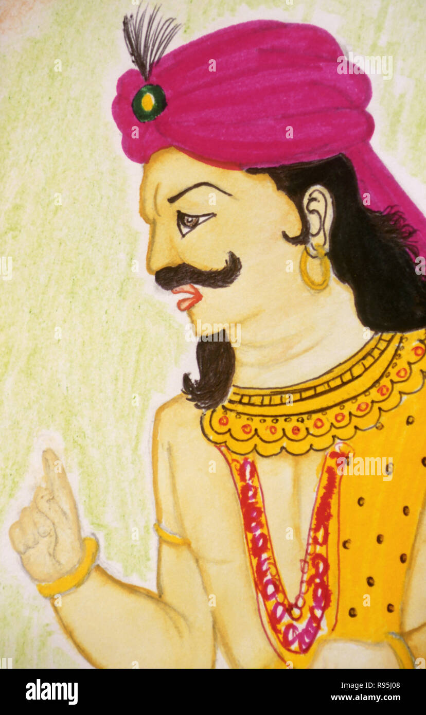 Chandragupta Maurya, fondateur indien de l'Empire Maurya, Inde Banque D'Images