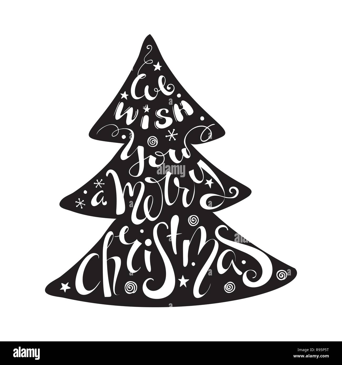Nous vous souhaitons un Joyeux Noël citer Illustration de Vecteur
