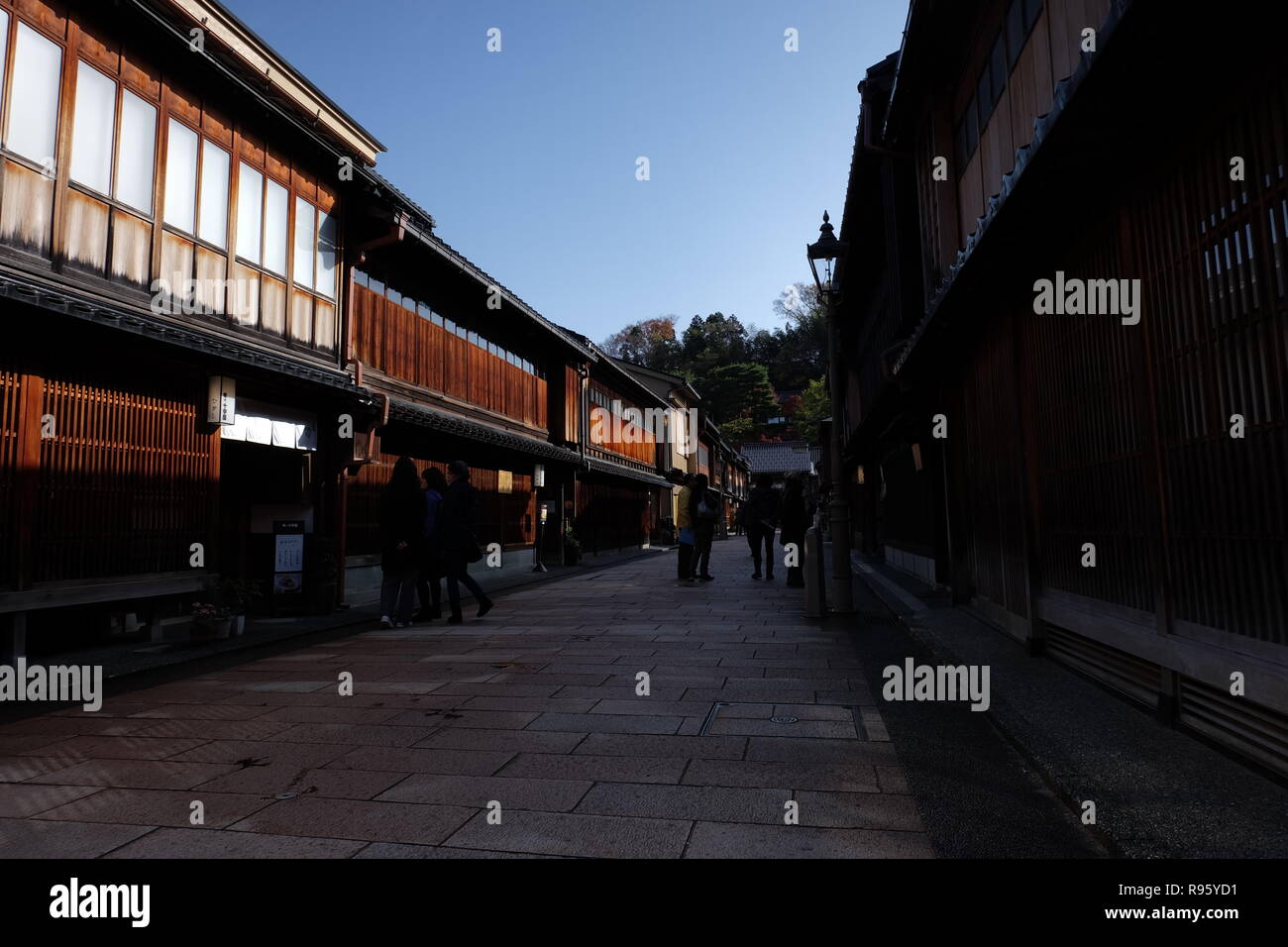 Paysage urbain autour d'Higashichaya, Kanazawa, ville Banque D'Images