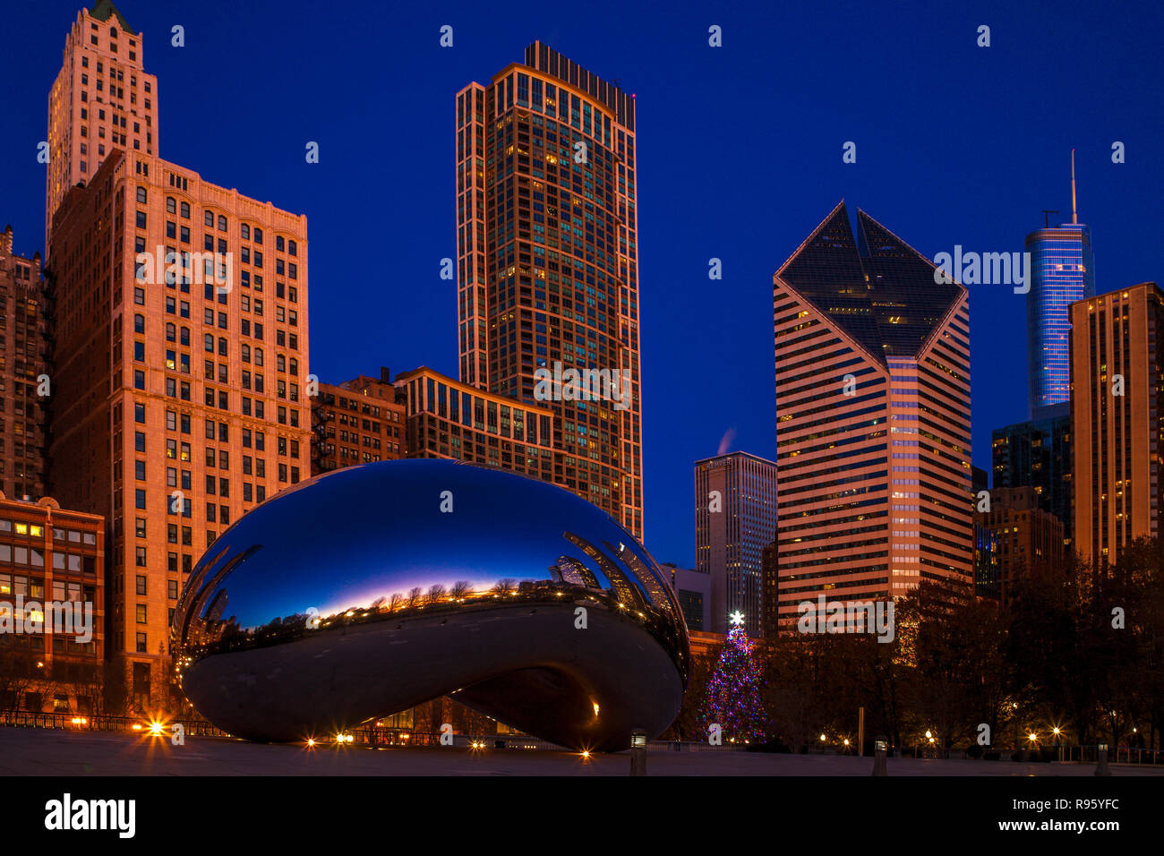 Bean de Chicago à Noël Banque D'Images
