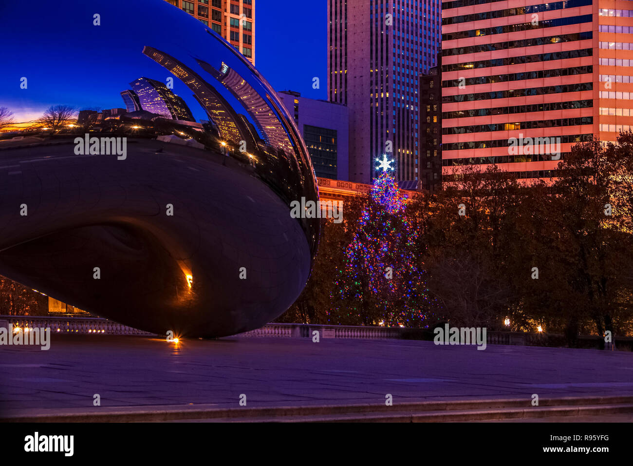 Bean de Chicago à Noël Banque D'Images