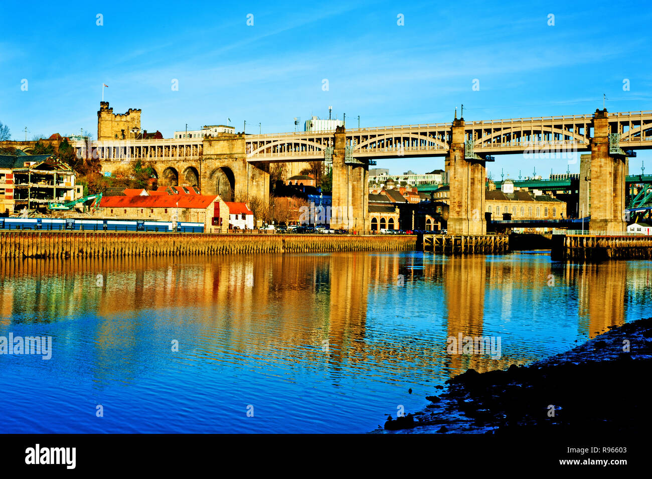 High Level Bridge, Newcastle upon Tyne, Angleterre Banque D'Images