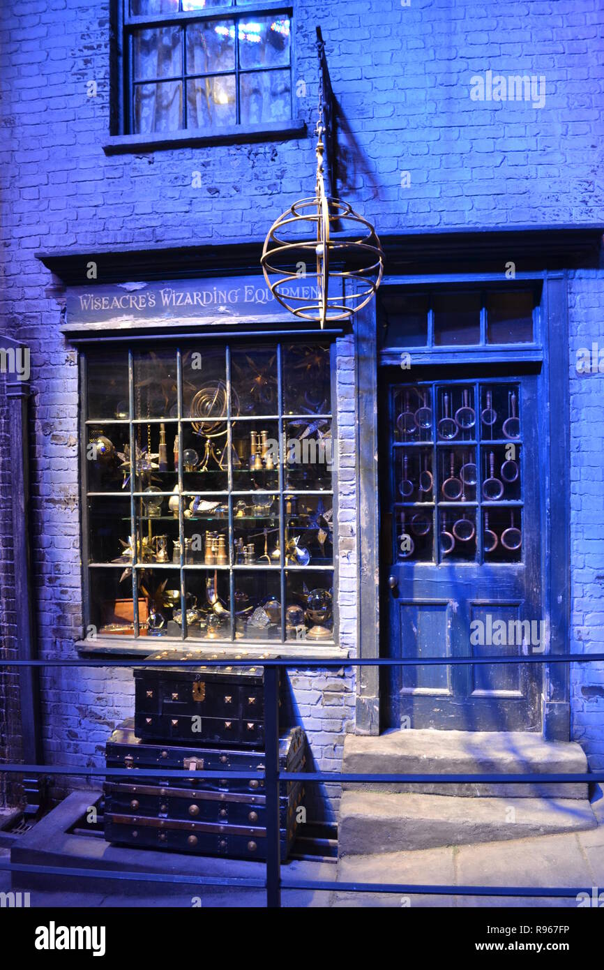 Le chemin de traverse dans Harry Potter À Leavesden Studios, London, UK Banque D'Images