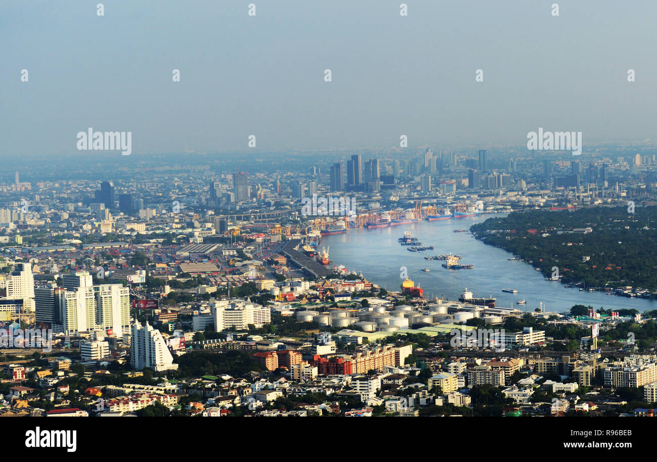 Sur la ville de Bangkok. Banque D'Images