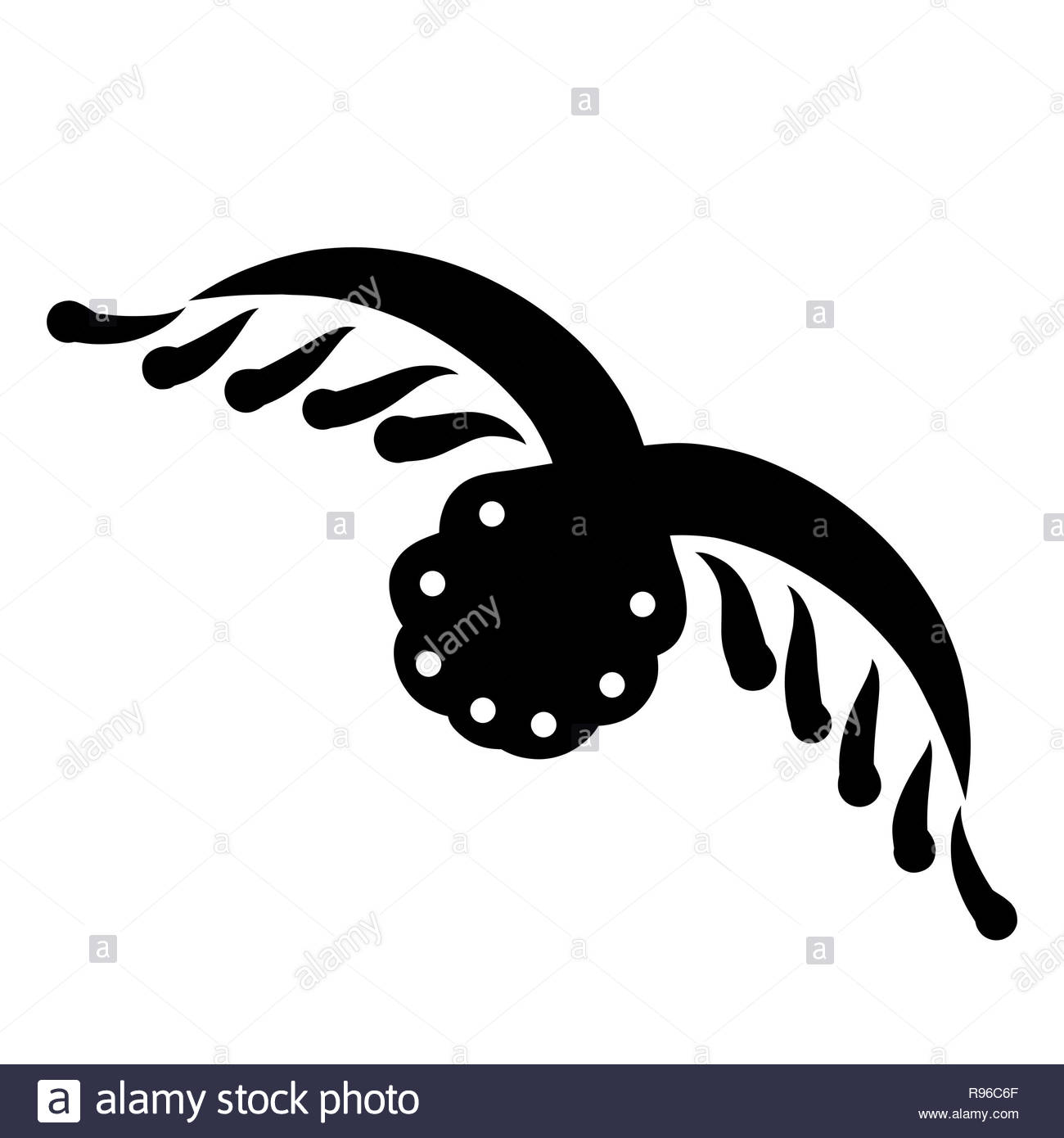 Oiseau En Vol Silhouette Noire Avec Un Motif Banque D