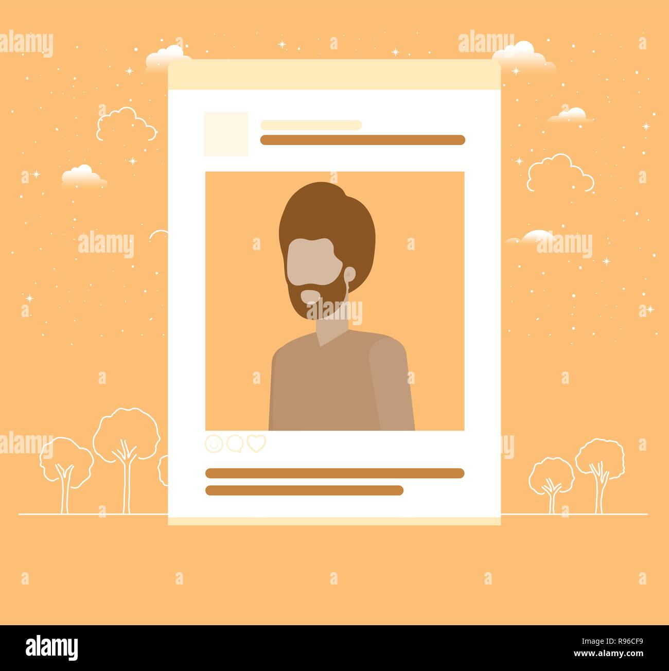 Photo de l'homme dans le modèle compte Illustration de Vecteur