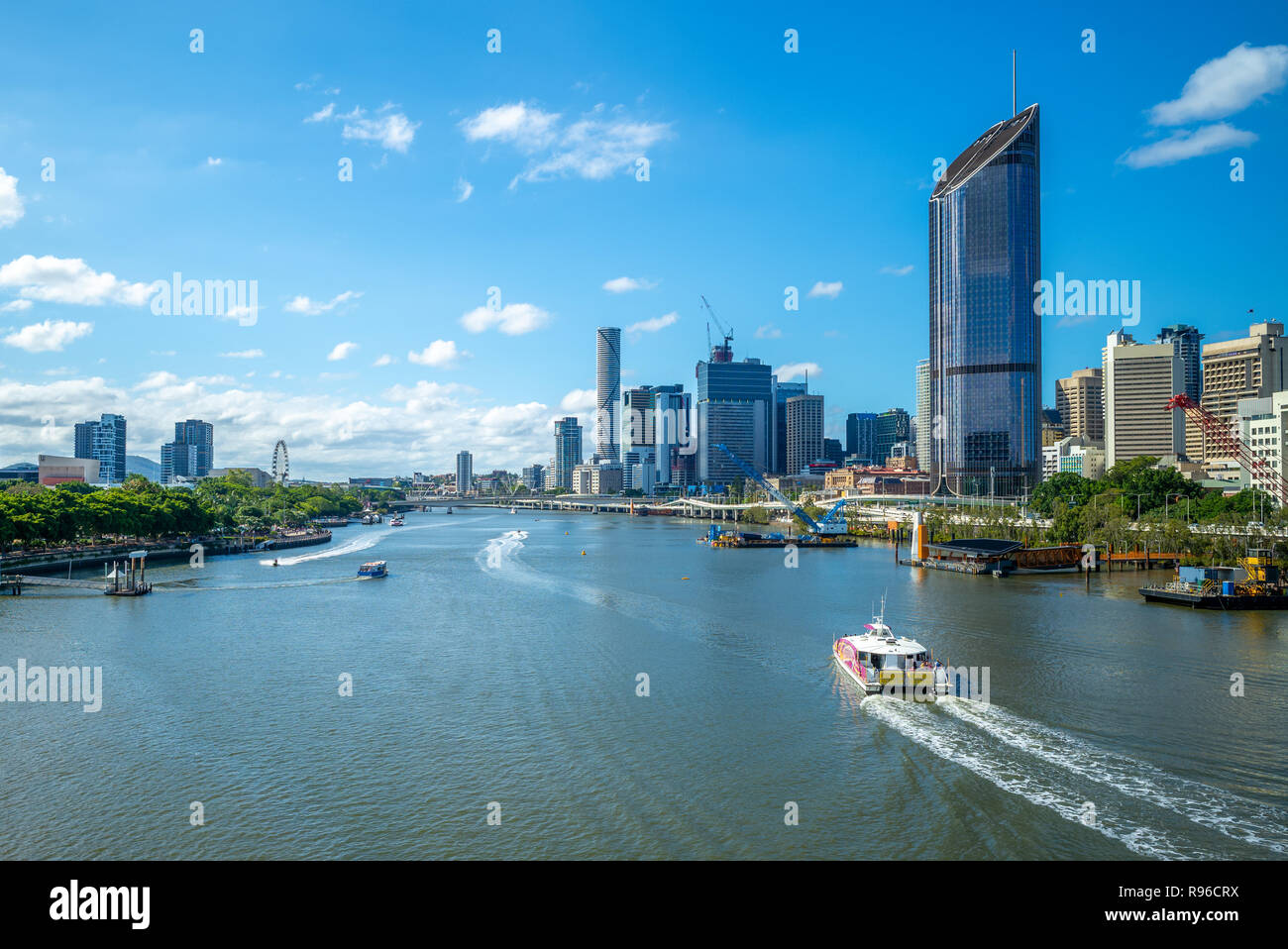 L'horizon de Brisbane, capitale du Queensland, Australie Banque D'Images