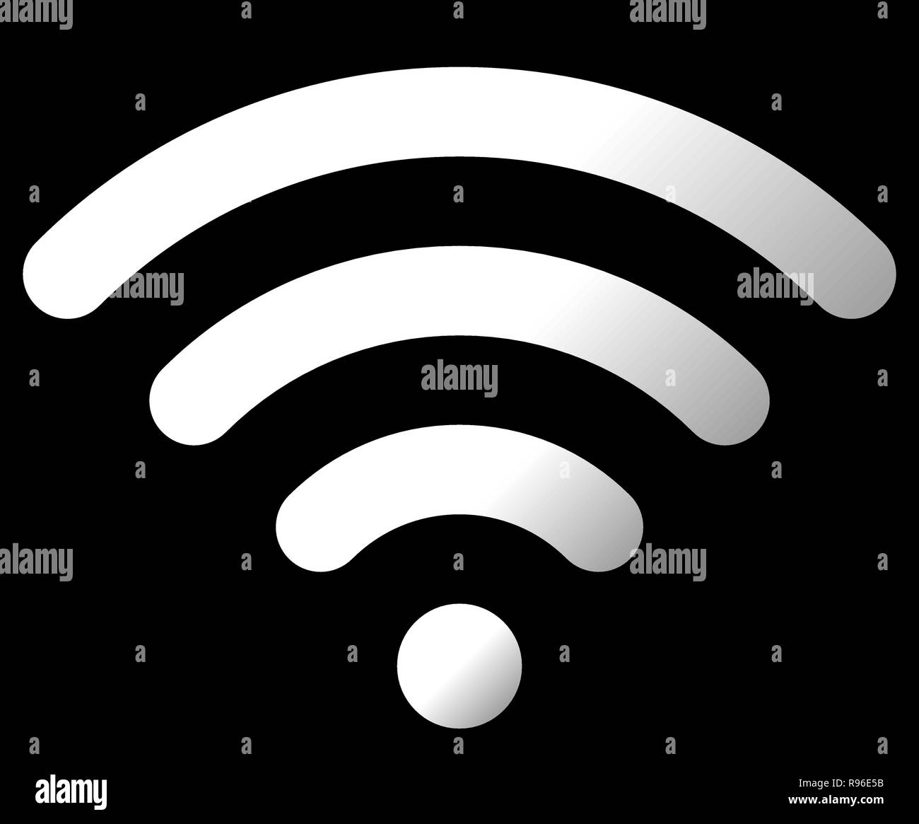 Connexion Wi-Fi au réseau local - icône symbole simple gradient arrondis blancs, isolé - vector illustration Illustration de Vecteur