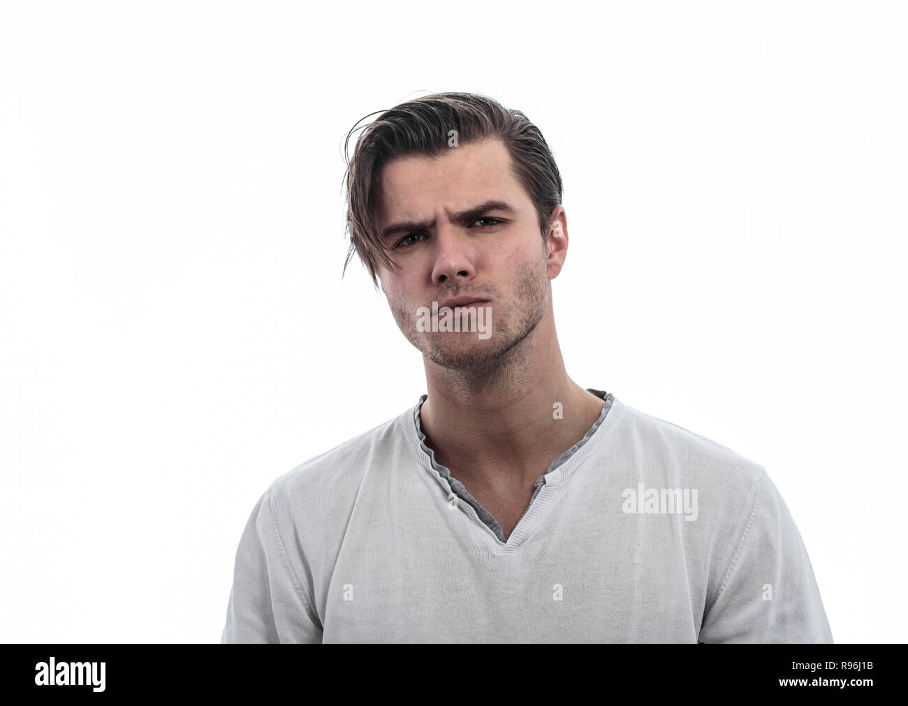 Studio Photoshoot d'un beau jeune homme Banque D'Images