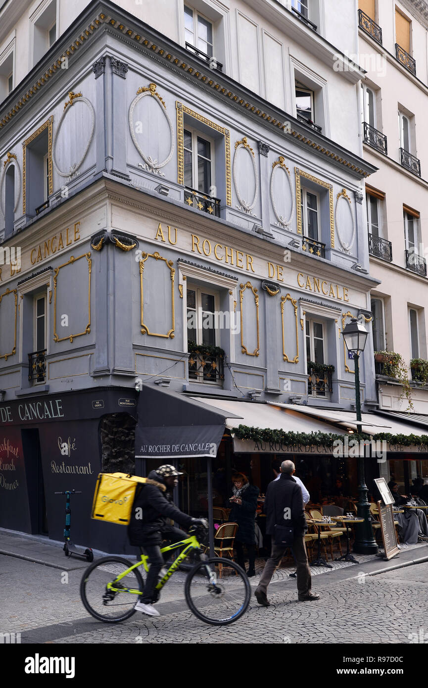 Au rocher de Cancale - Rue Montorgueil - Paris - France Banque D'Images