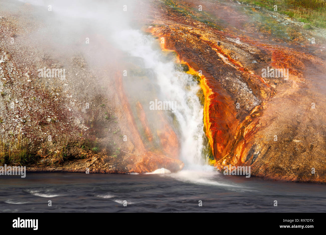 Grand Prismatic Spring, le Parc National de Yellowstone, Wyoming, USA Banque D'Images