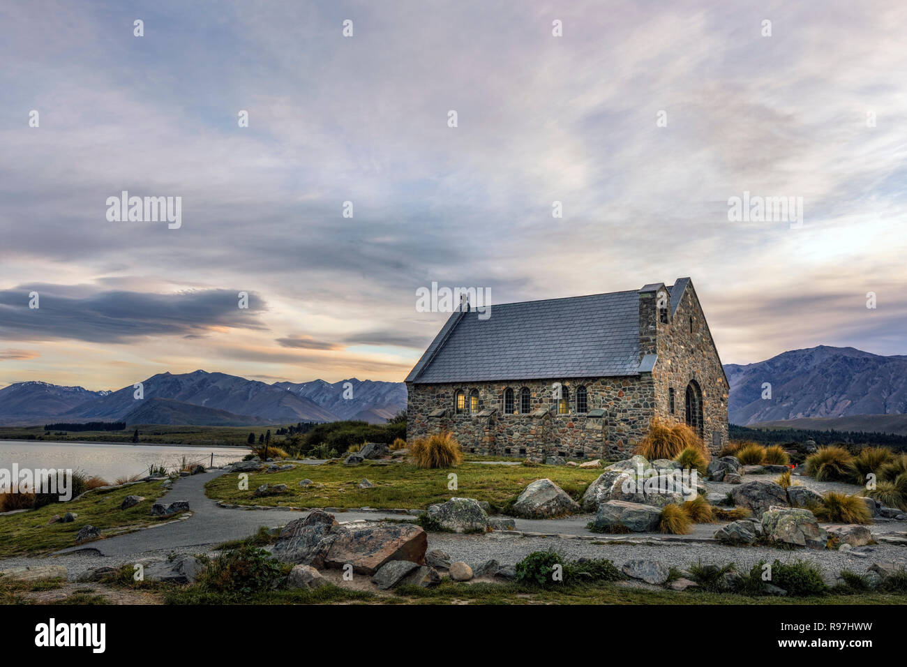 Église du Bon Pasteur, Tekapo, Canterbury, île du Sud, Nouvelle-Zélande Banque D'Images