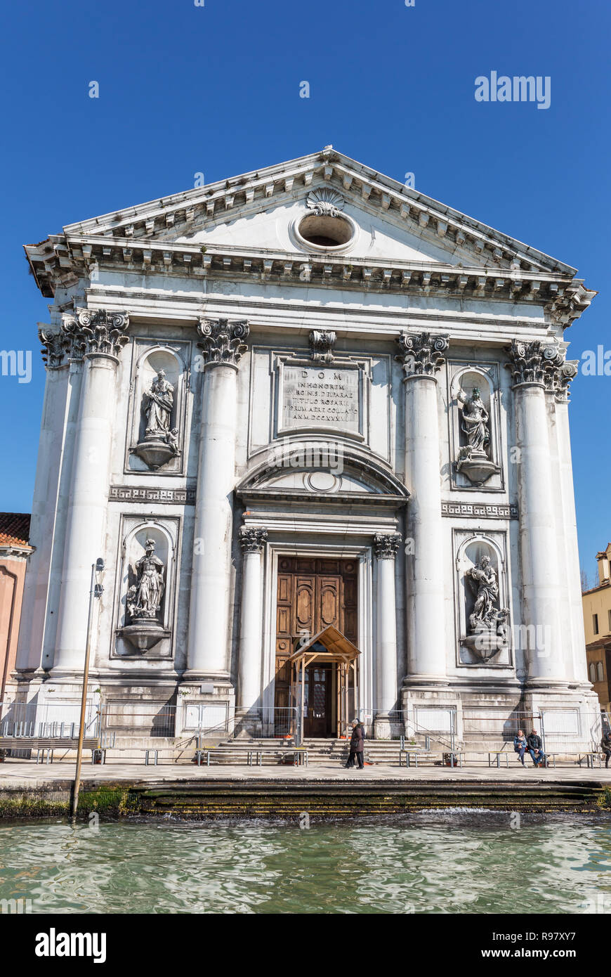 Venise, Italie - 22 mars 2018 : Santa Maria del Rosario (St Marie du Rosaire, j'ai Gesuati) église dominicaine dans le Sestiere de Dorsoduro, sur le Giude Banque D'Images