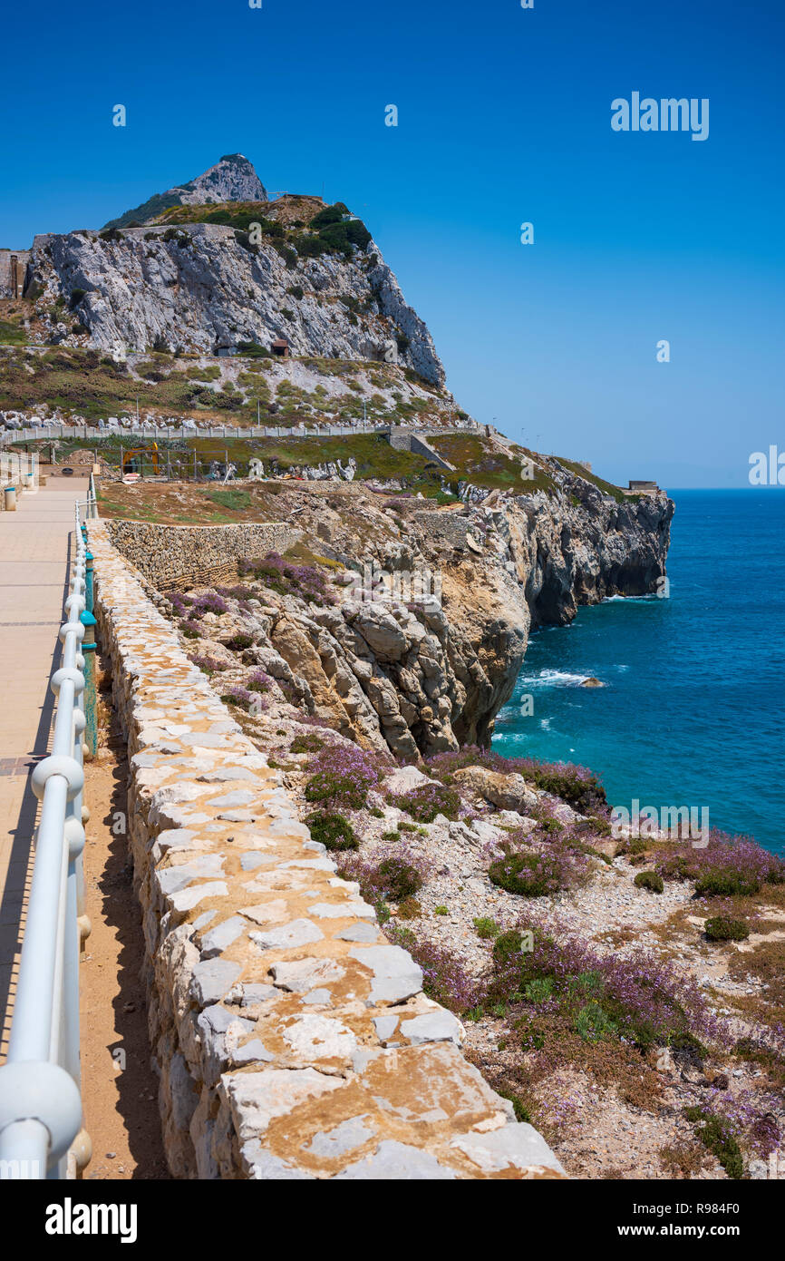 Extrémité sud de Gibraltar. Banque D'Images