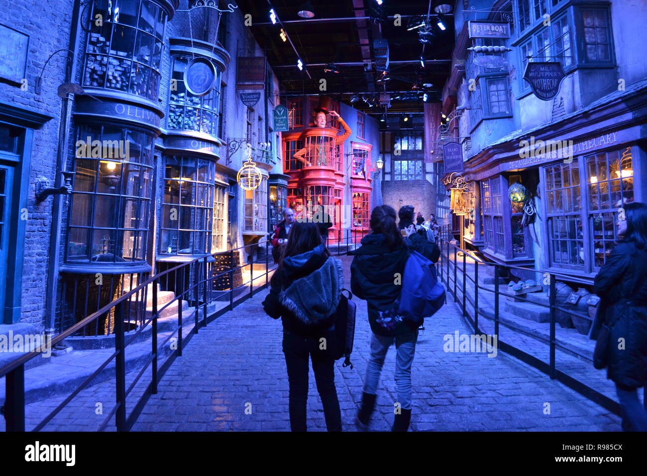 Pour marcher dans le chemin de traverse dans Harry Potter À Leavesden Studios, London, UK Banque D'Images