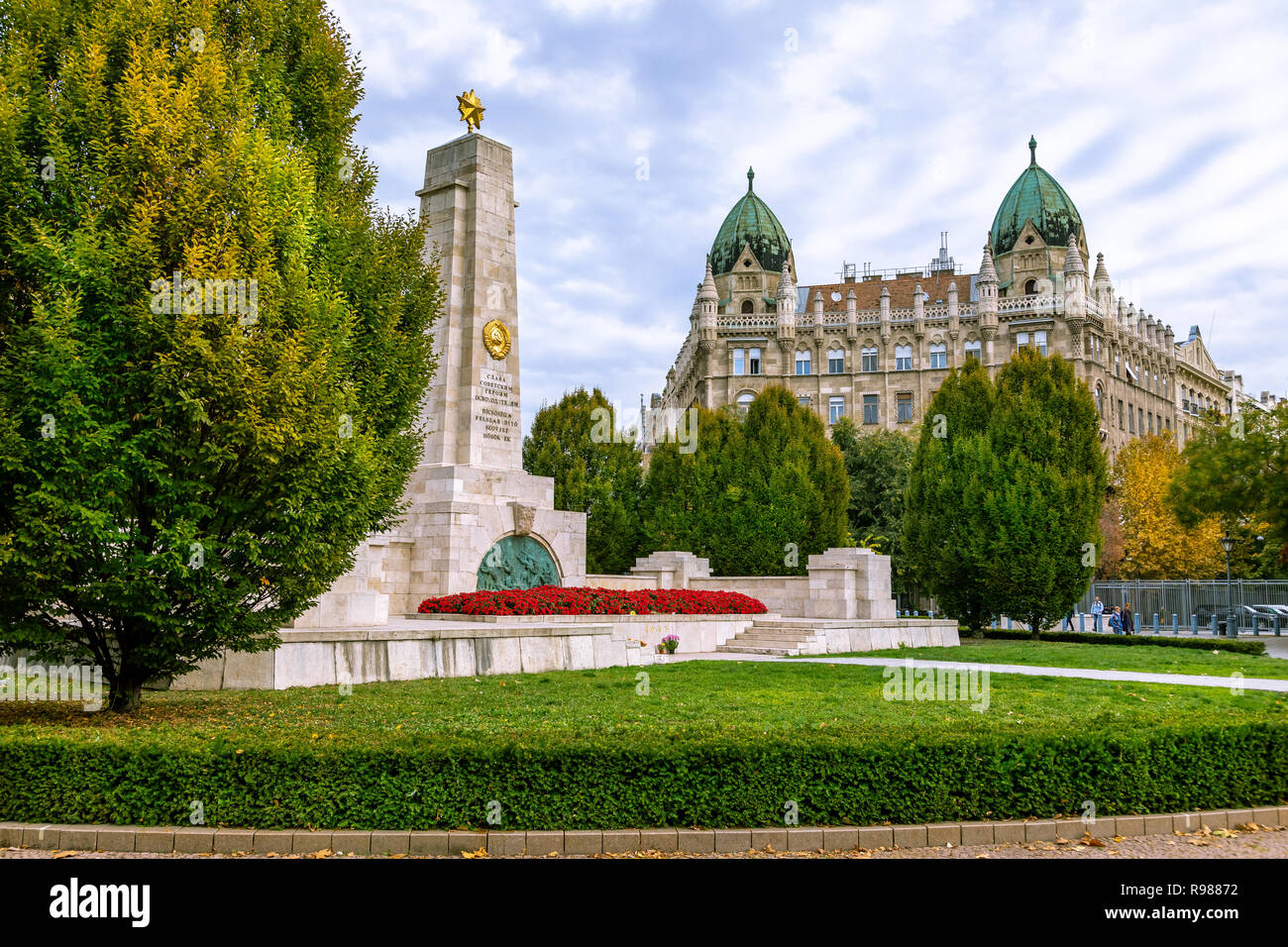 Place de la liberté, Budapest Banque D'Images