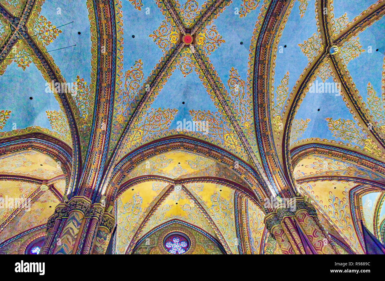 L’Église Matthias Banque D'Images