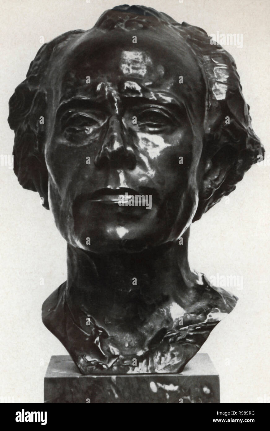 Busto de Gustav Mahler (Kalischt, 1860-Viena, 1911), le compositeur y director de orquesta austríaco, obra de Rodin. Banque D'Images