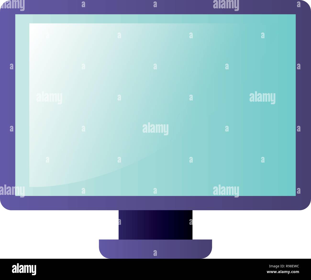 Écran d'ordinateur, l'icône isolé Illustration de Vecteur