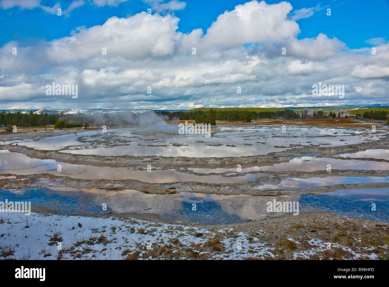 Le Parc National de Yellowstone, Wyoming, Fire trous Lake Banque D'Images