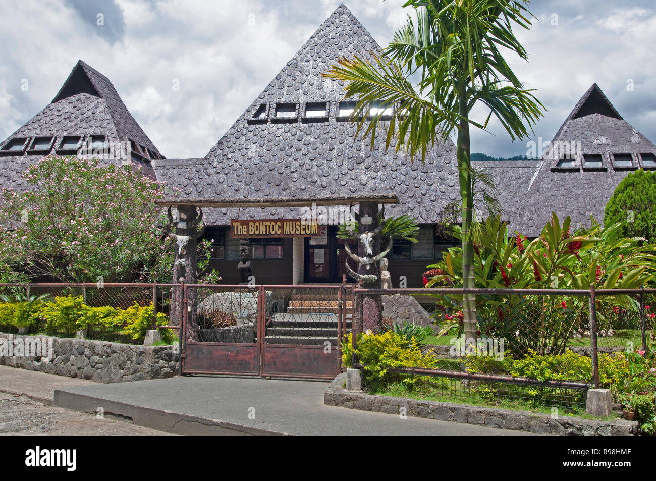 Musée à Bontoc Bontoc Bontoc, rizières en terrasses, région de montagne, Luzon, Philippines, Asie, Asie du Sud Banque D'Images