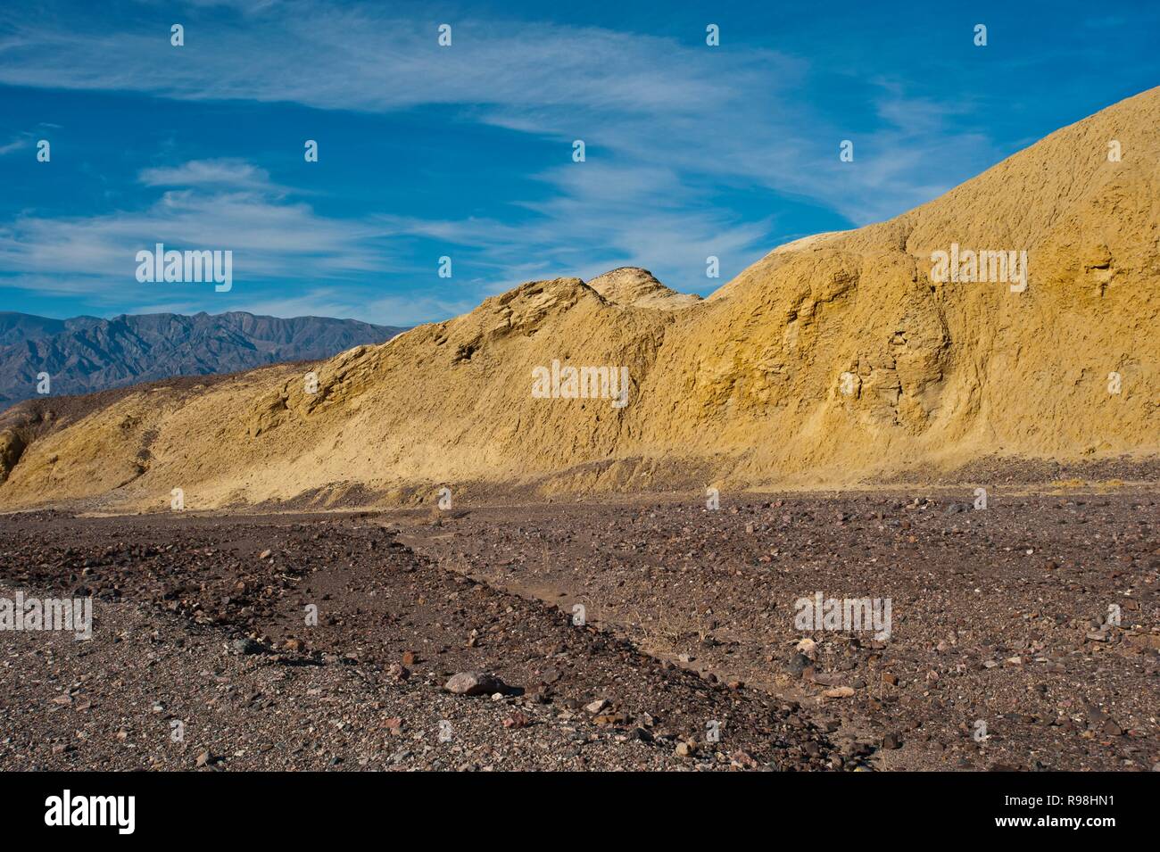 La Californie, Death Valley National Park, la moutarde Hills Banque D'Images