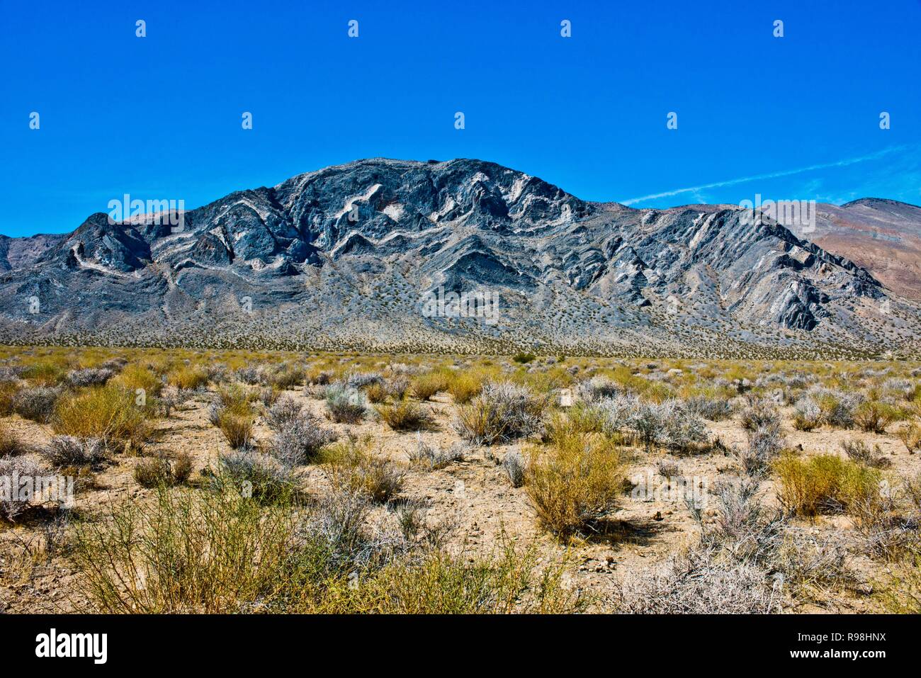 La Californie, Death Valley National Park, Butte Valley Road, dépouillé Butte Banque D'Images