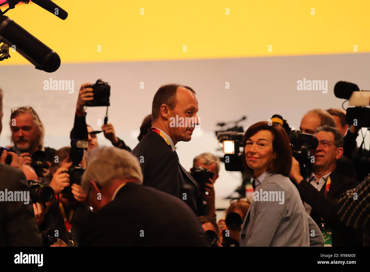 31. CDU-Bundesparteitag à Hambourg: Fridrich Merz Medieninteresse, Mitglieder Banque D'Images