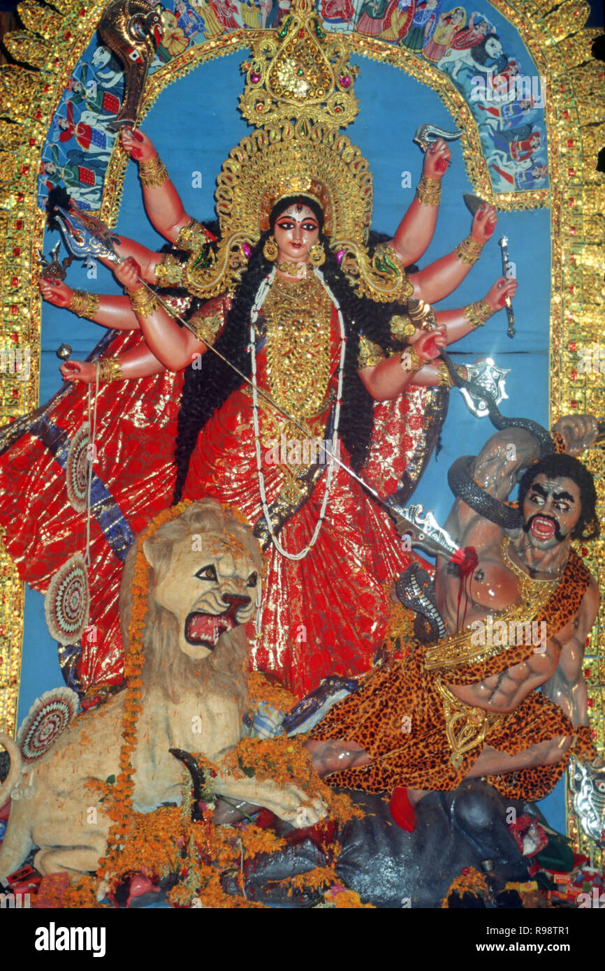 Idole de Durga Durga Puja  en Inde  Festival Photo  Stock Alamy