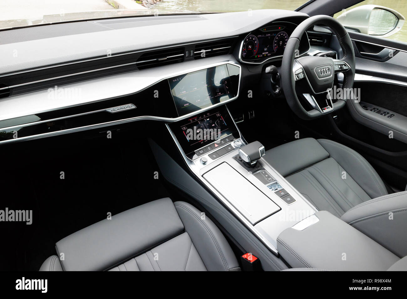 Hong Kong, Chine Aug 15, 2018 : Audi A7 Sportback 2018 Interior Aug 15 2018 à Hong Kong. Banque D'Images
