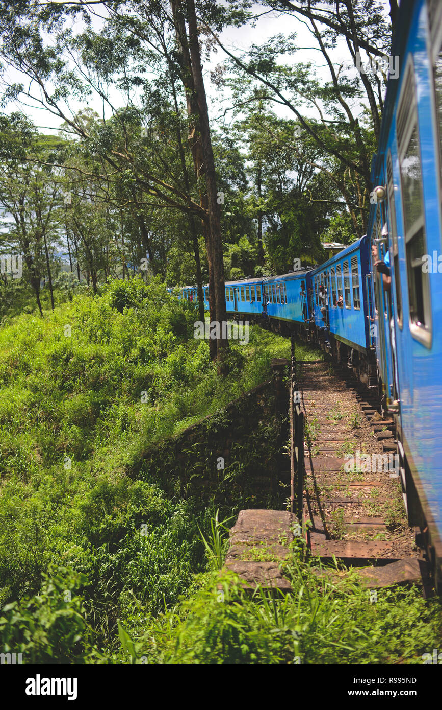Train de Kandy à Nuwara Eliya, Sri Lanka Banque D'Images