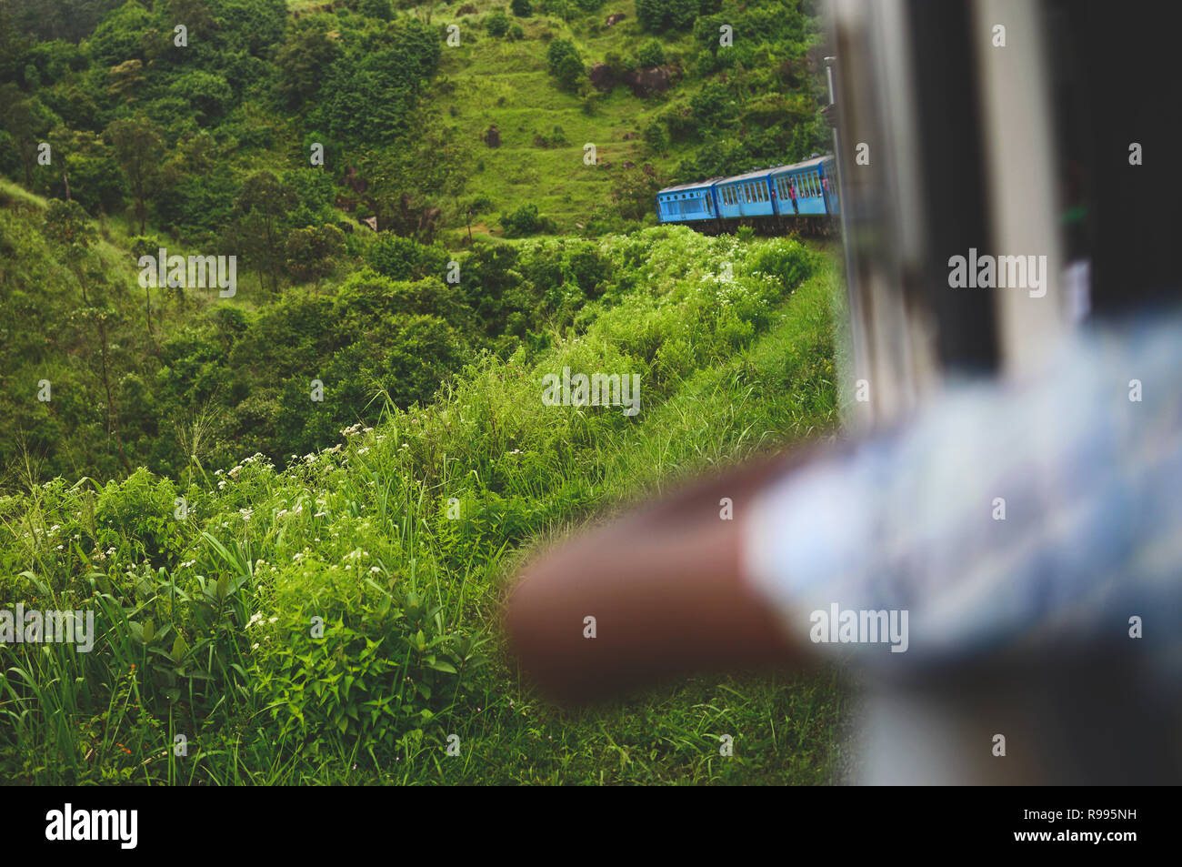 Train de Kandy à Nuwara Eliya, Sri Lanka Banque D'Images