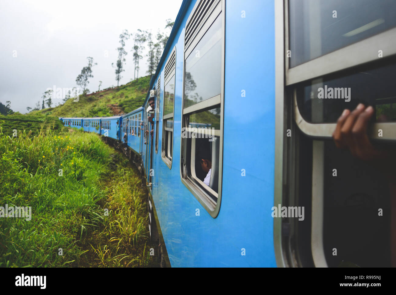 Train de Kandy à Nuwara Eliya, Sri Lanka Banque D'Images