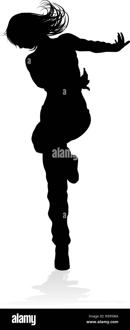 Street Dance Dancer Silhouette Illustration de Vecteur