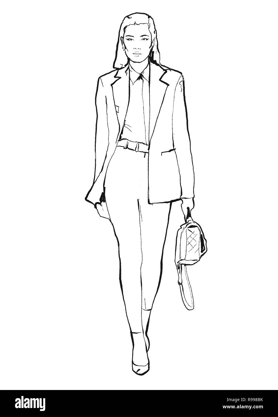 Fashion girl ink Banque D'Images