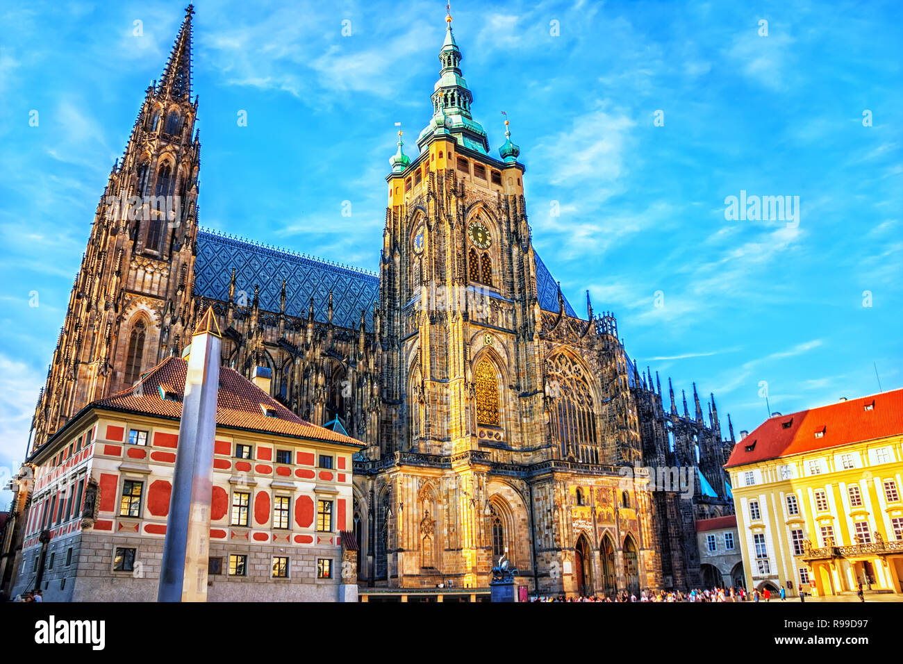 La Cathédrale Métropolitaine de Saints Vitus dans le château de Prague Banque D'Images