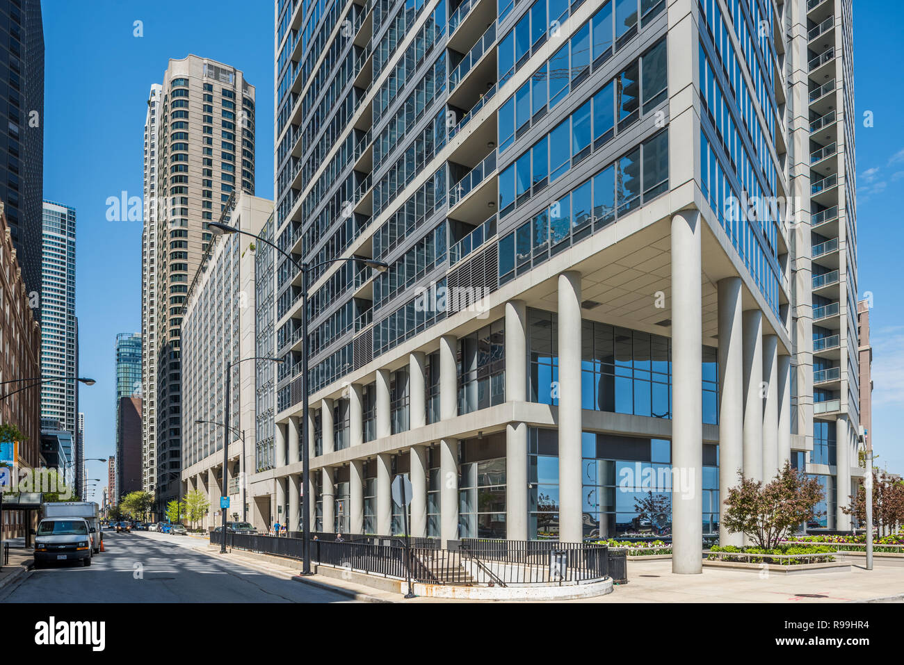 Bâtiments dans le centre-ville de Chicago Banque D'Images