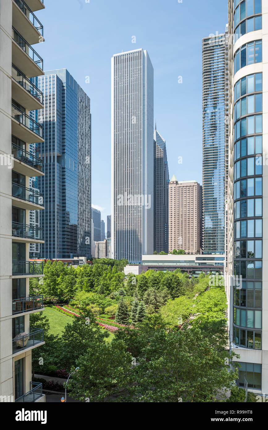 Bâtiments dans le centre-ville de Chicago Banque D'Images