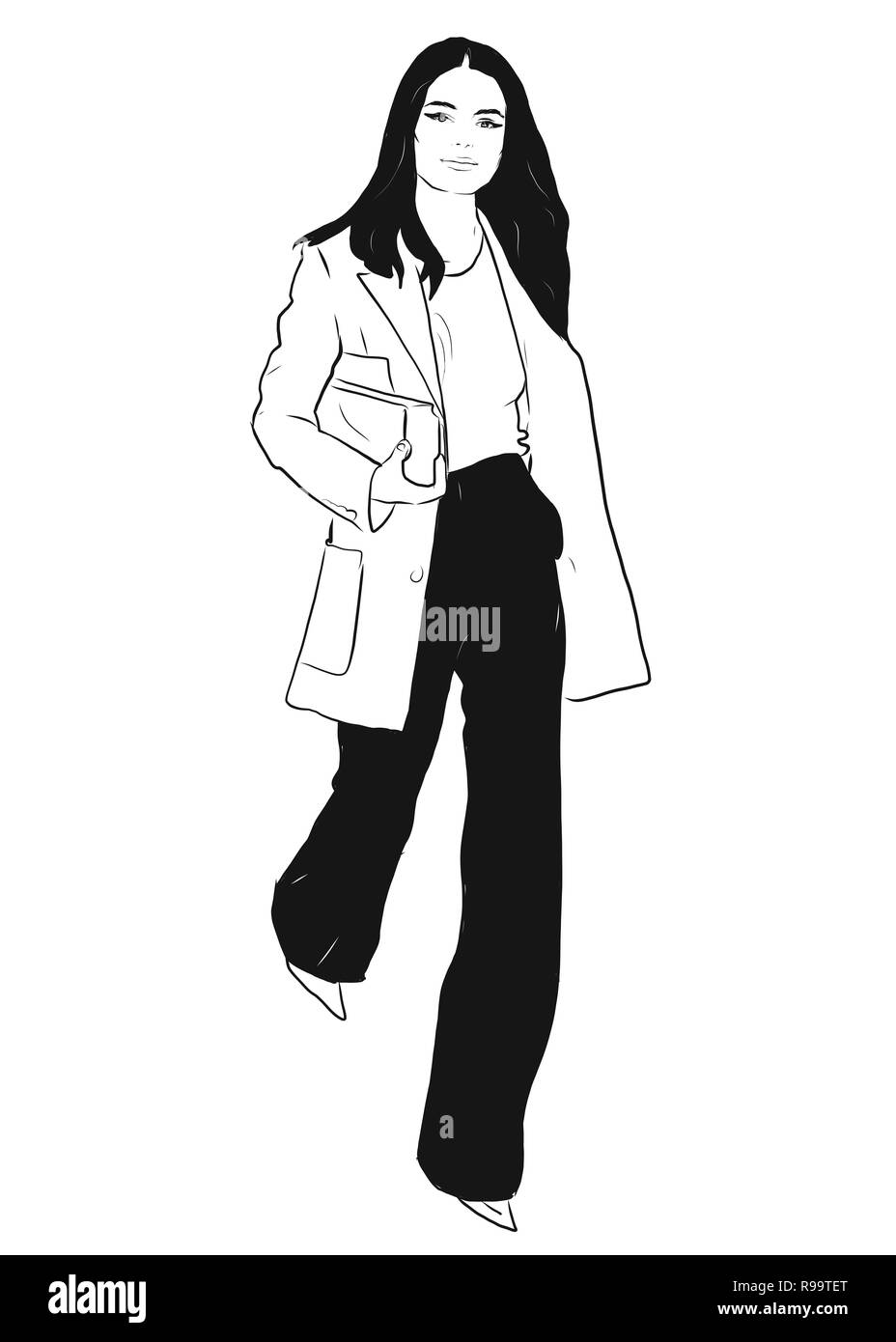 Fashion girl ink Banque D'Images
