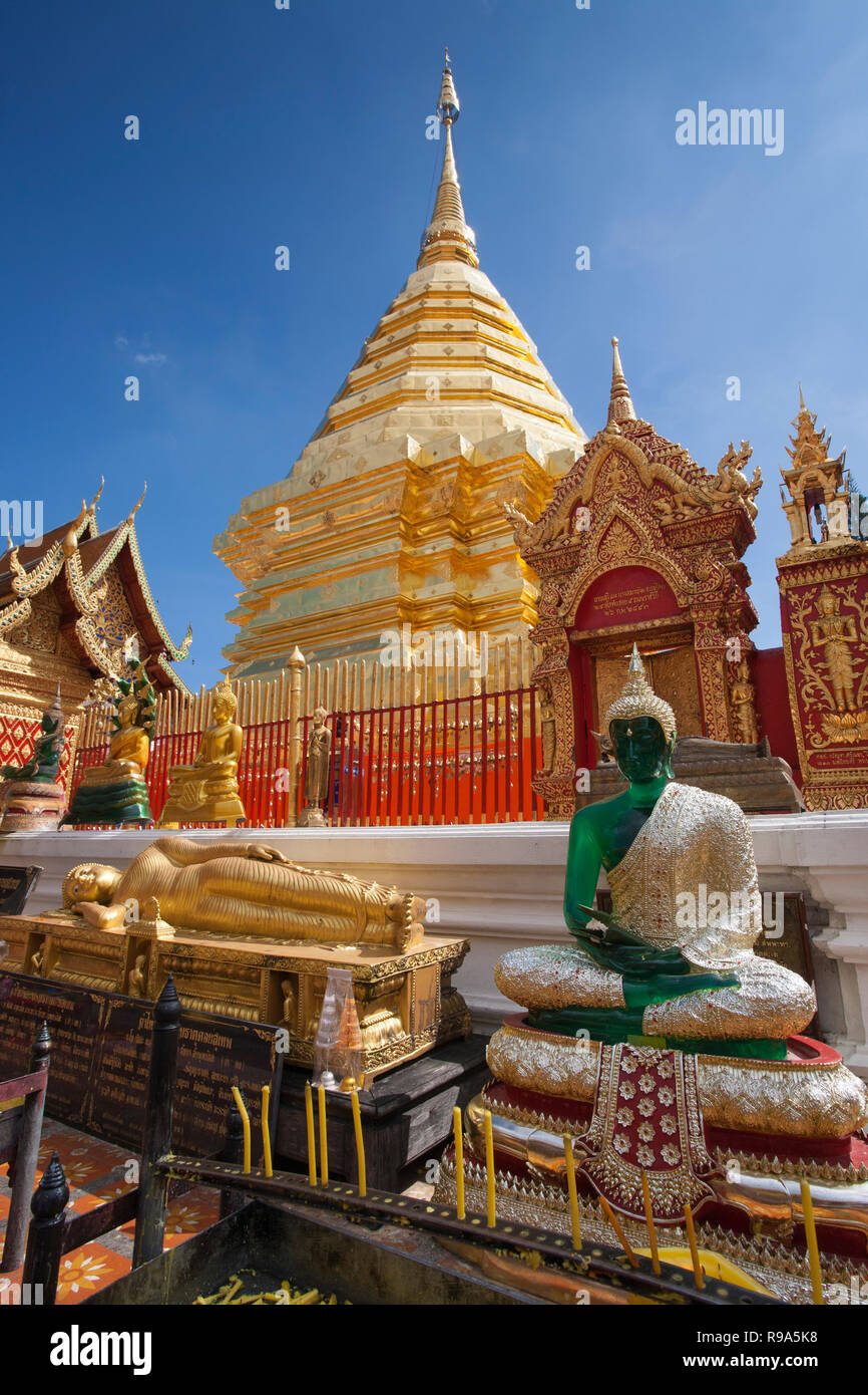 Wat Phrathat Doe Suthep Temple, Chiang Mai, Thaïlande Banque D'Images