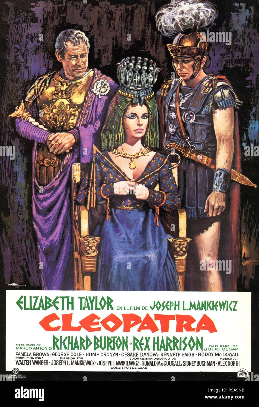 Film Original Titre : Cléopâtre. Titre en anglais : Cléopâtre. Année : 1963. Directeur : JOSEPH L. MANKIEWICZ. Stars : Cléopâtre. Crédit : 20TH CENTURY FOX / Album Banque D'Images