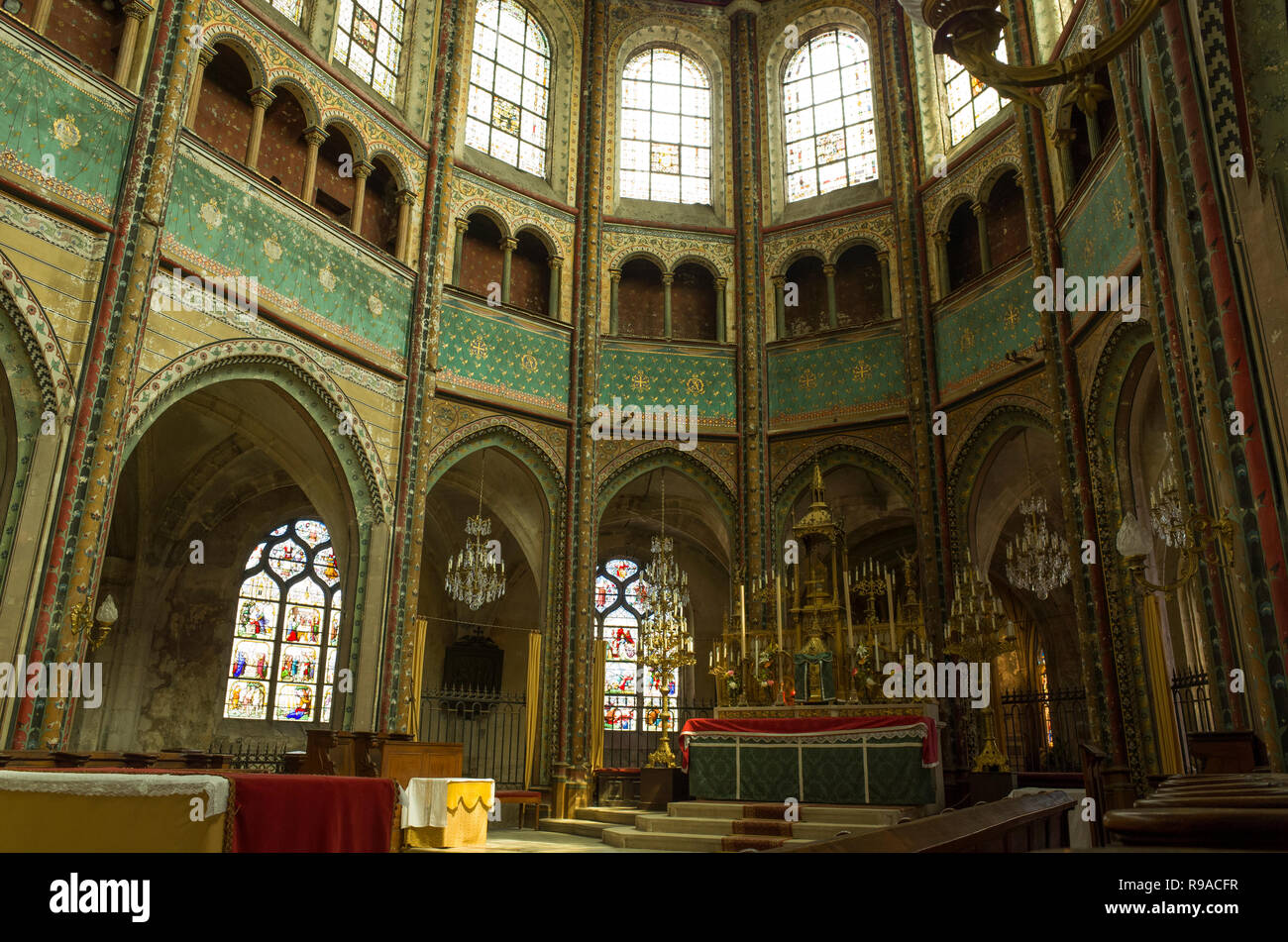 Église catholique dans l'Église Saint-Aignan de Chartres Chartres Banque D'Images