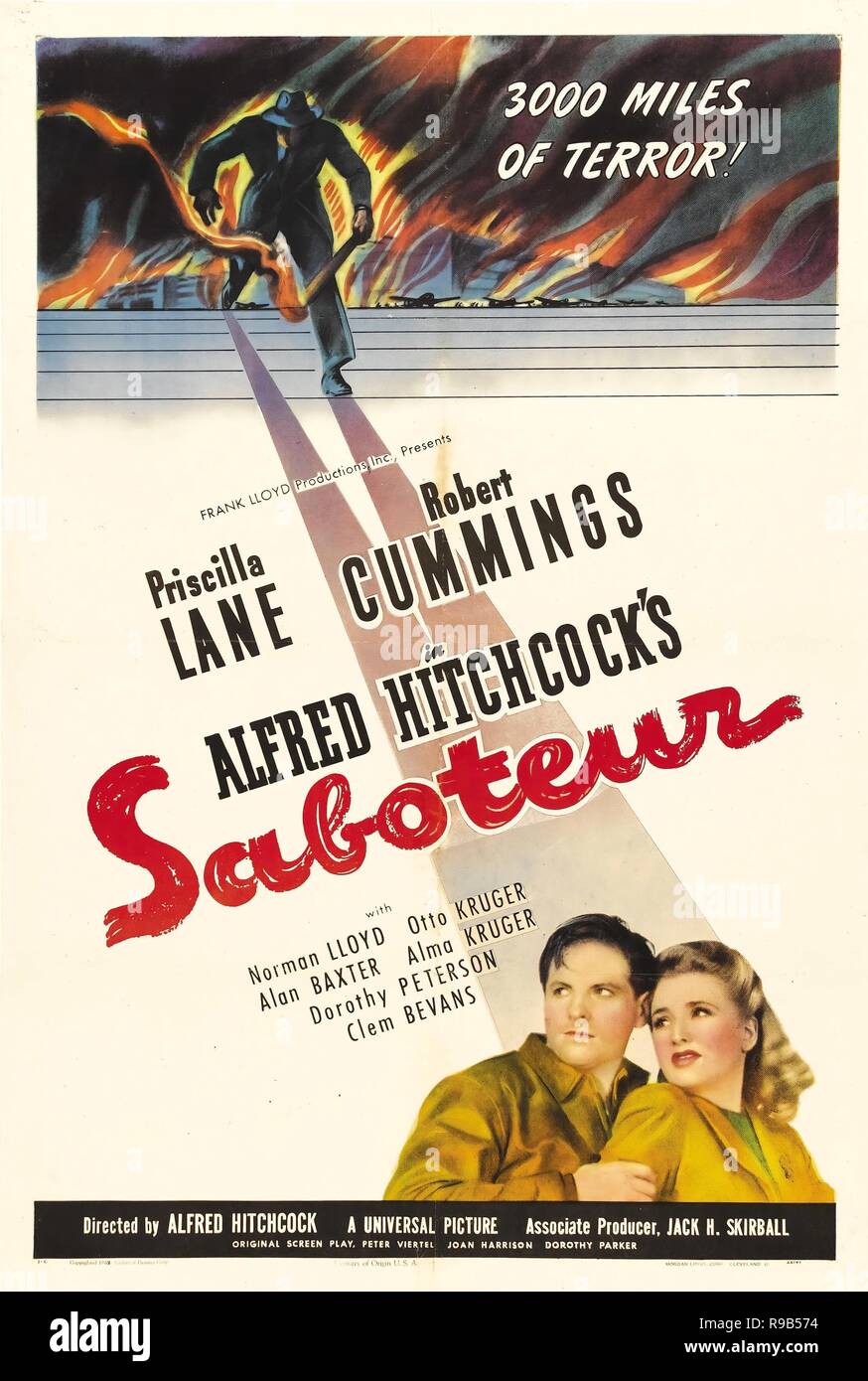 Titre original : SABOTEUR. Titre en anglais : SABOTEUR. Année : 1942. Réalisateur : Alfred Hitchcock. Credit : UNIVERSAL PICTURES / Album Banque D'Images