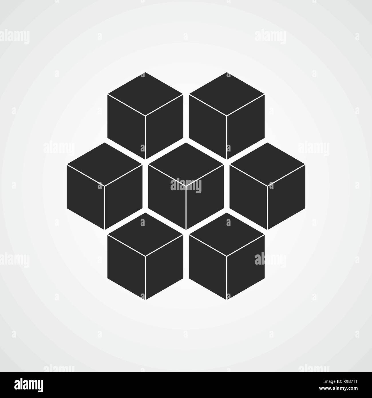 L'icône d'abeilles. Vector illustration. Icône nid d''isolated Illustration de Vecteur