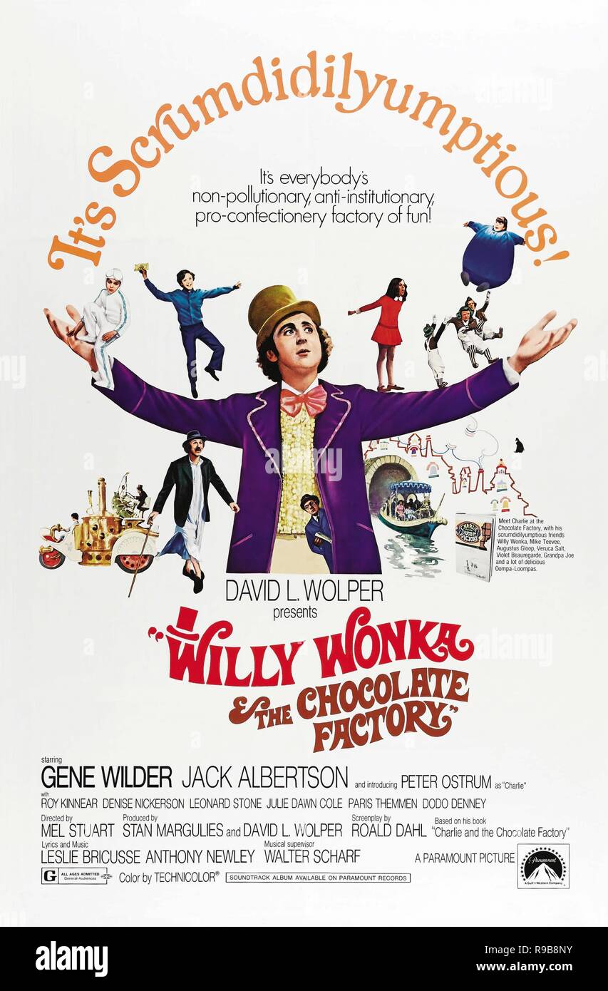 Titre original : WILLY WONKA ET L'usine de chocolat. Titre en anglais : WILLY WONKA ET L'usine de chocolat. Année : 1971. Directeur : MEL STUART. Credit : PARAMOUNT PICTURES / Album Banque D'Images