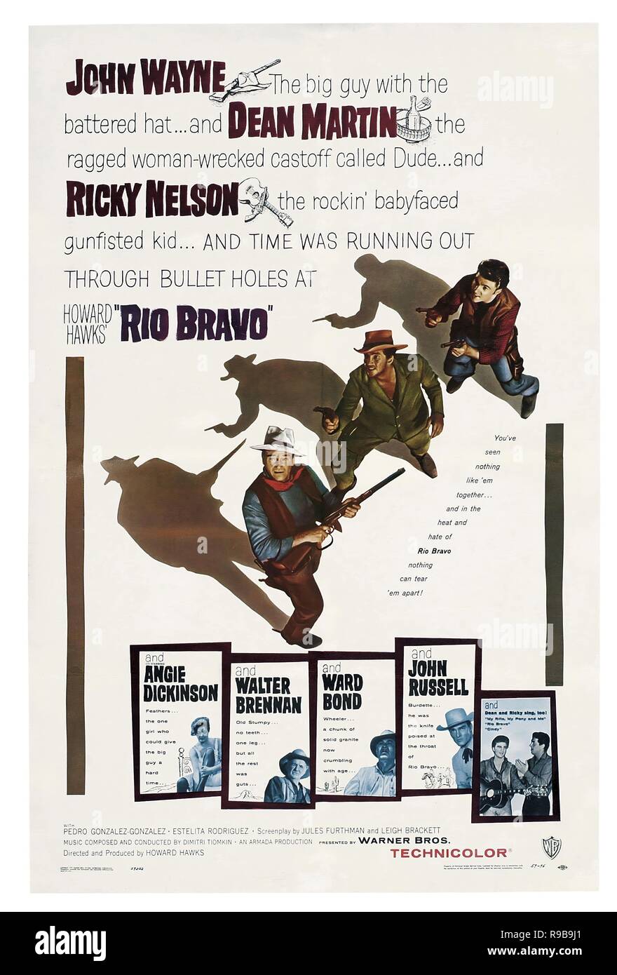 Titre original : RIO BRAVO. Titre en anglais : RIO BRAVO. Année : 1959. Réalisateur : Howard Hawks. Credit : Warner Brothers / Album Banque D'Images