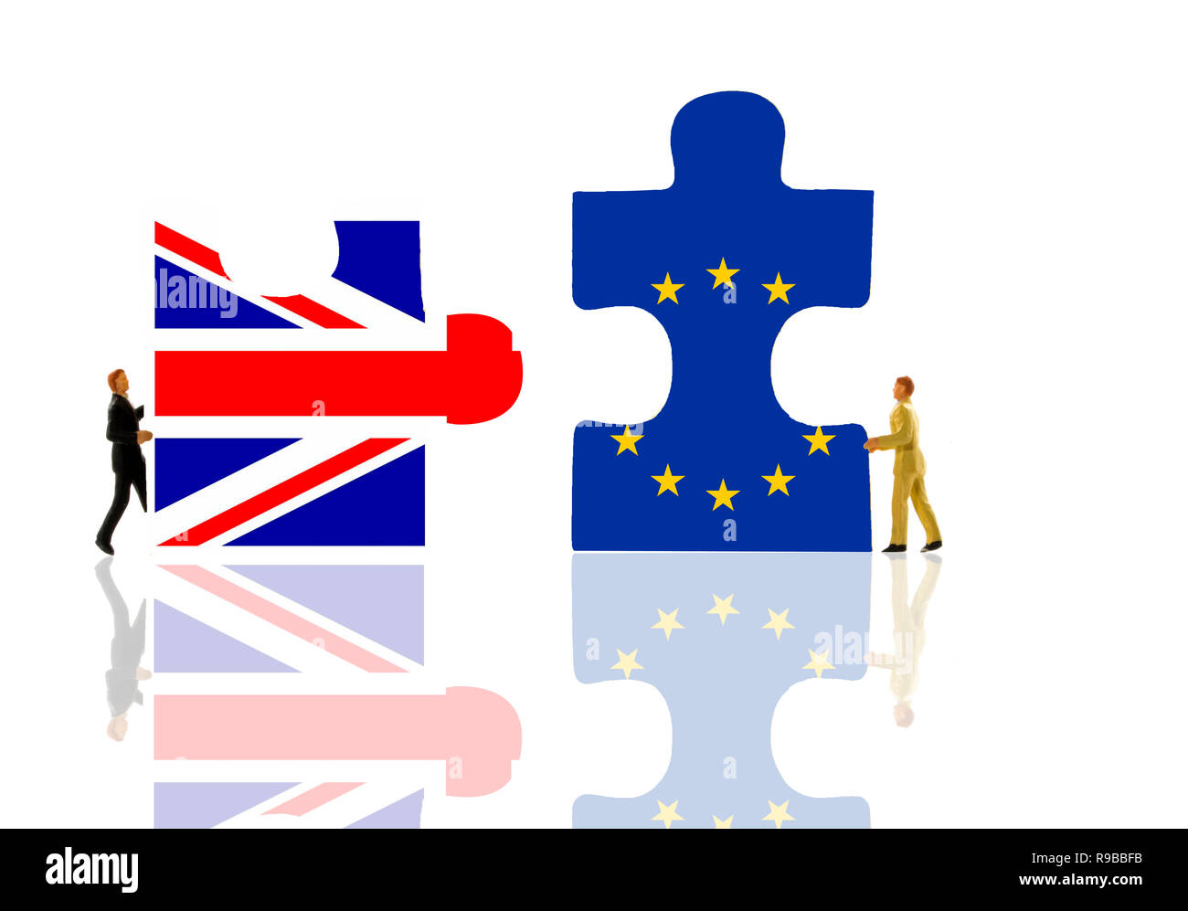 Peu de personnes essayant de le brexit fixe entre l'Angleterre et l'Europe Banque D'Images
