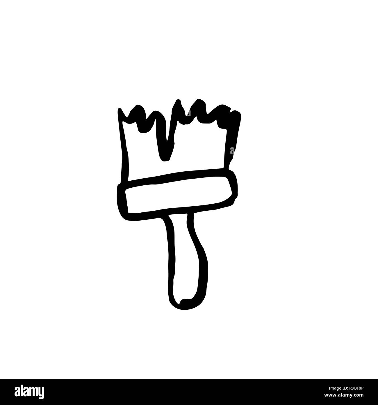 Pinceau grunge icône. Vecteur d'encre à brosse. Illustration de Vecteur