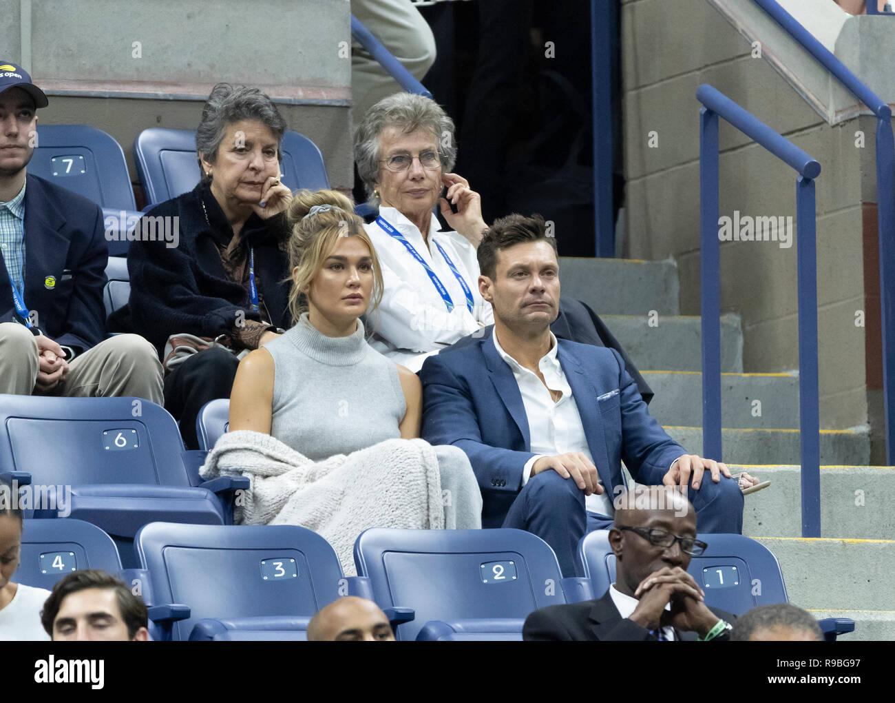 New York, NY - 9 septembre 2018 : Shayna Taylor, Ryan Seacrest assister à men's single final de l'US Open 2018 entre la Serbie et de Novak Djokovic, Juan Martin del Potro l'Argentine à l'USTA Billie Jean King National Tennis Center Banque D'Images